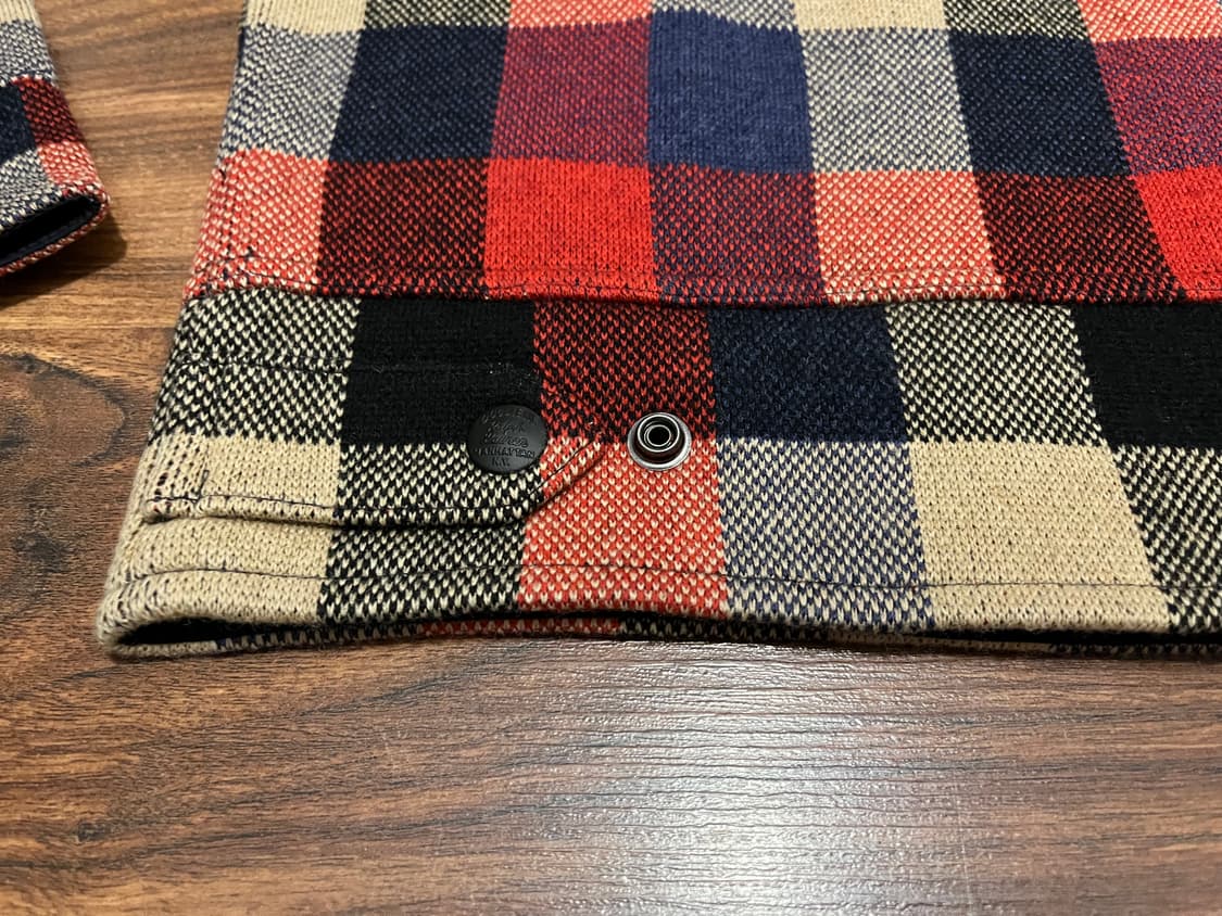 더블알엘 RRL 플레이드 Plaid 체크 울 점퍼 자켓 사이즈 M 상품이미지5