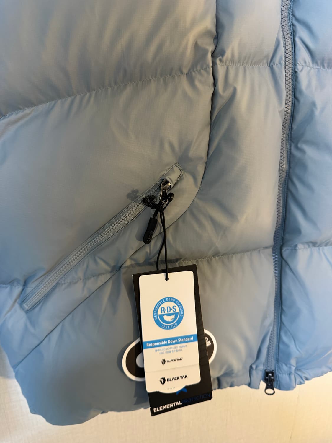 [XL]블랙야크 퍼텍스 덕다운 패딩 스카이블루 상품이미지5