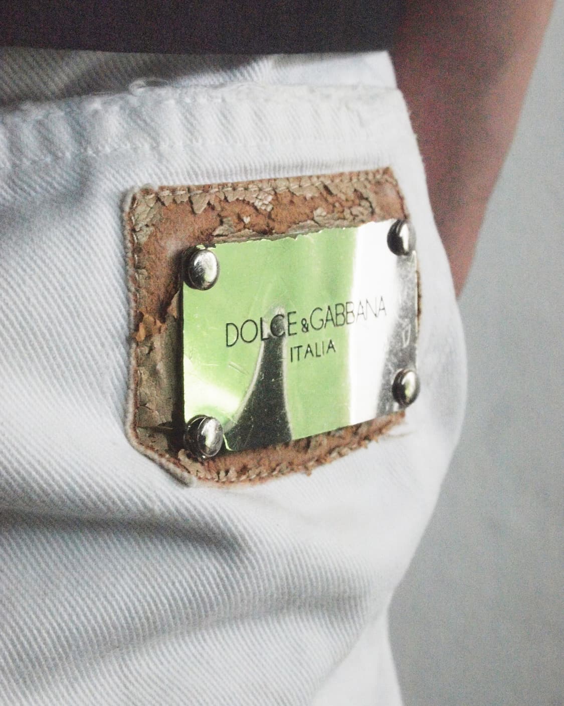 돌체앤가바나 디스트로이드 화이트진 상품이미지5