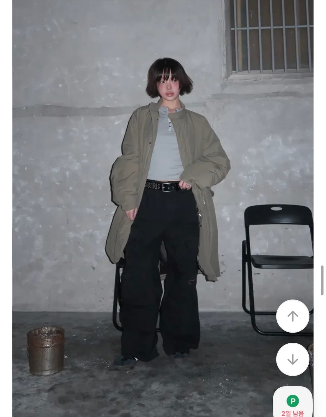 위위미유 롱 야상 패딩(텍ㅇ) 상품이미지2