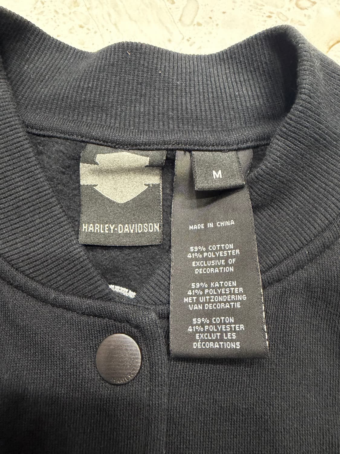 할리데이비슨 Harley-Davidson 정품 스냅 버튼 자켓/맨투맨 M 상품이미지3