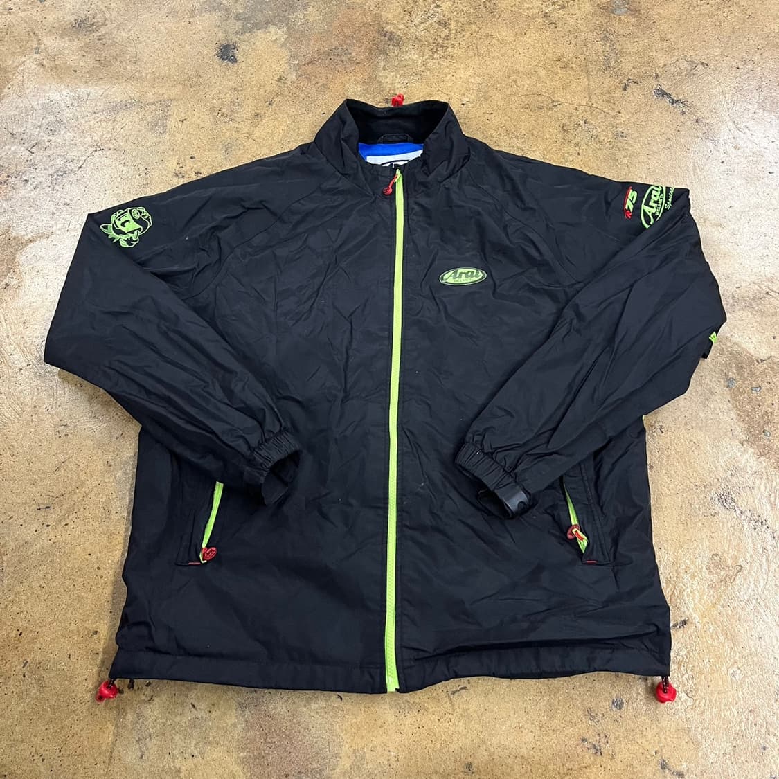 [정품/XL] Arai 아라이 블랙 바람막이 자켓 b17 상품이미지2