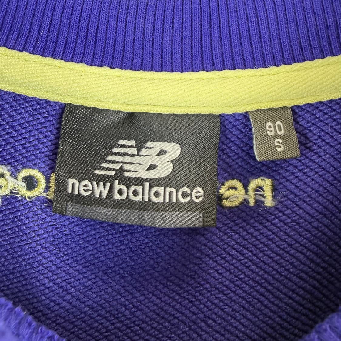 S) 뉴발란스 배색 맨투맨 퍼플 상품이미지3