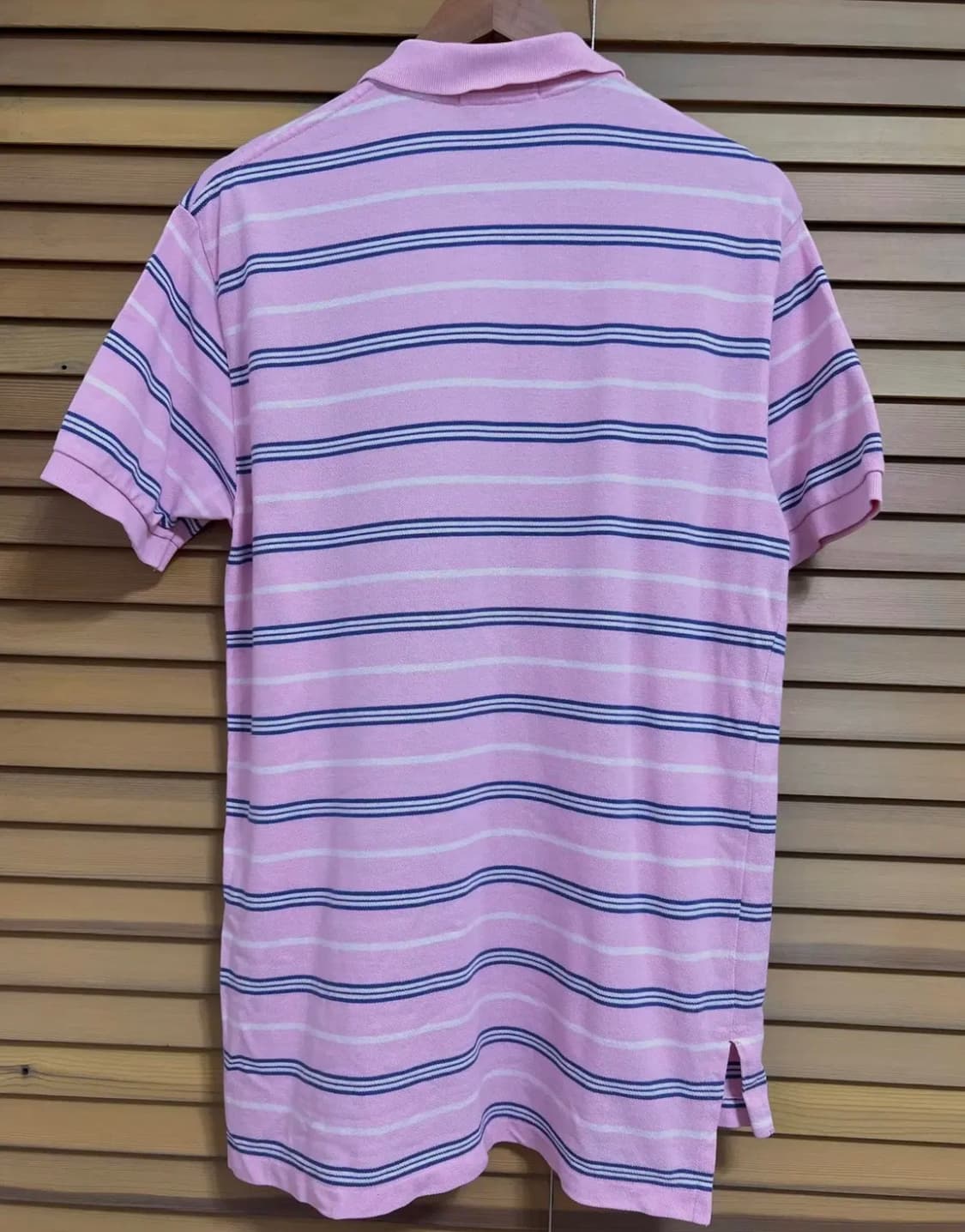 폴로랄프로렌 남성 핑크스트라이프 PK카라반팔티셔츠 L 상품이미지3