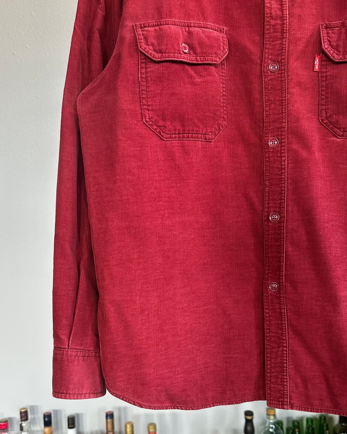 [M]리바이스 Levi's 버건디 코듀로이 셔츠 상품이미지4