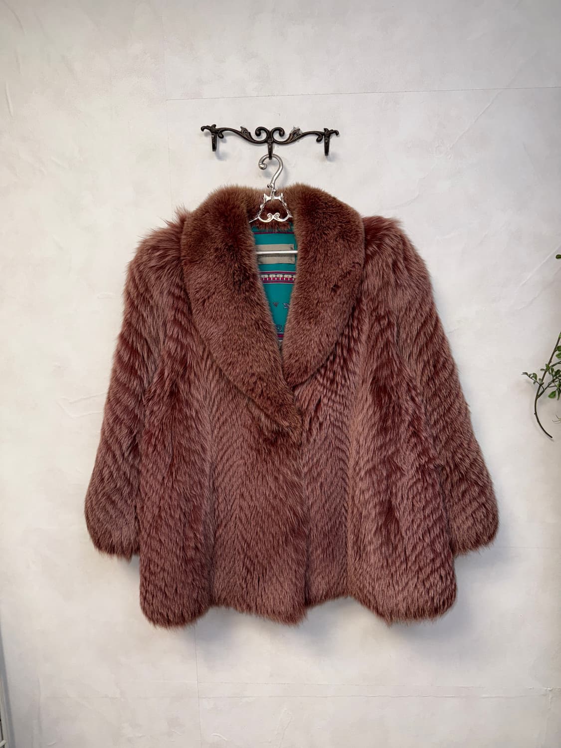 Jindo SAGA mink cherry rose fox fur coat 상품이미지1