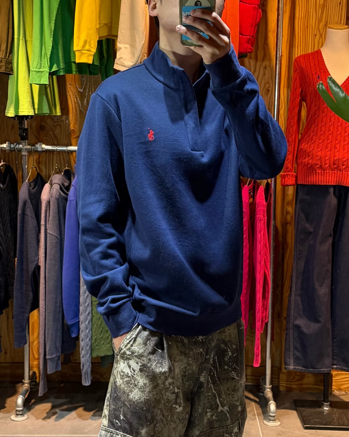 L 폴로랄프로렌 레드포니 버튼 코튼 아노락 상품이미지1