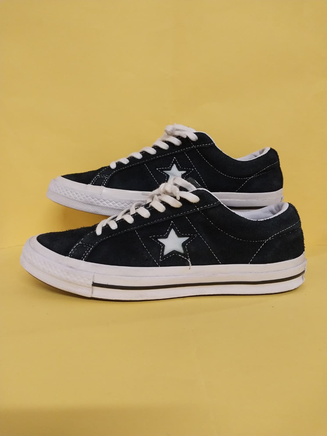 남성 컨버스 원스타 프리미엄 스웨이드 블랙 스니커즈, 운동화 (270) 상품이미지1