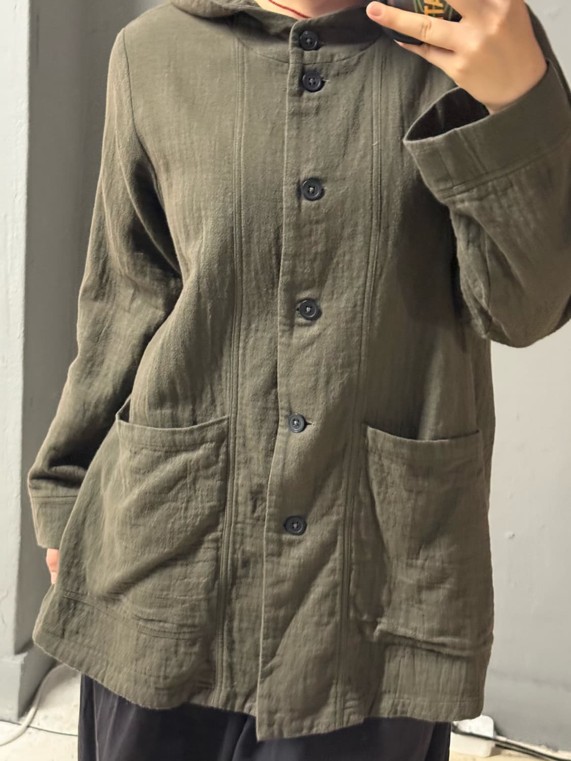 kawaii button pocket hood jacket 상품이미지3