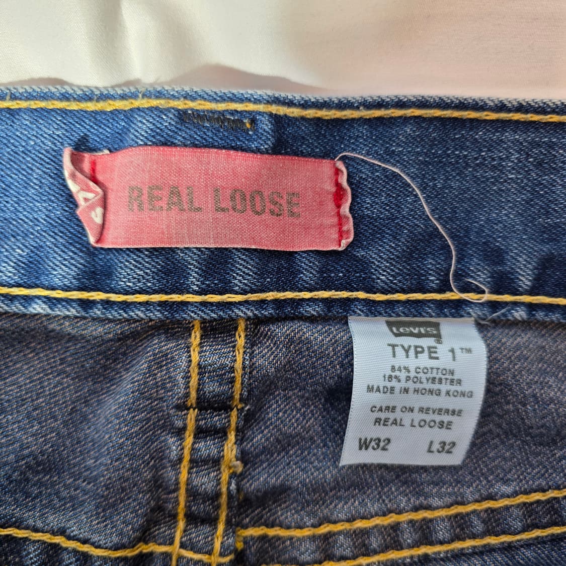 [W32L32]00s 리바이스 타입원 리얼루즈핏 데님 팬츠 상품이미지4