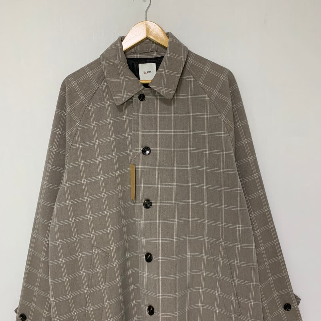 빔즈 JPN 빈티지 롱 체크 블레이저 트렌치 코트 L 남녀공용 상품이미지2