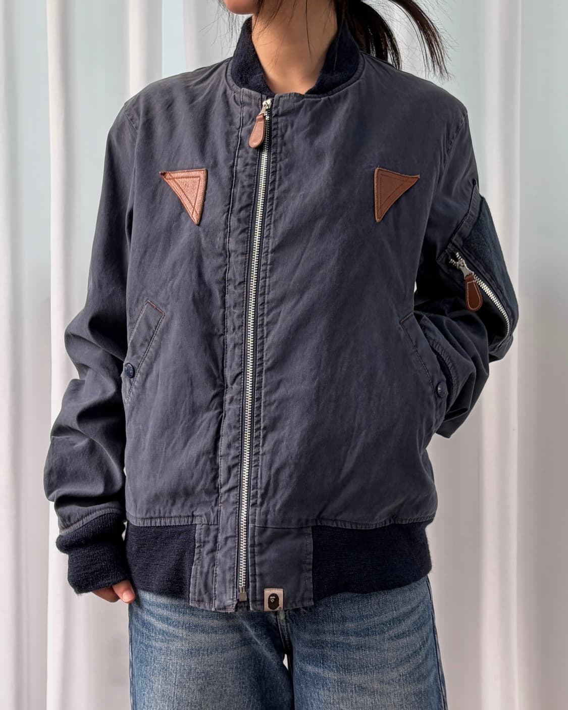 [M]베이프 BAPE B-15A 코튼 플라이트 자켓 상품이미지1