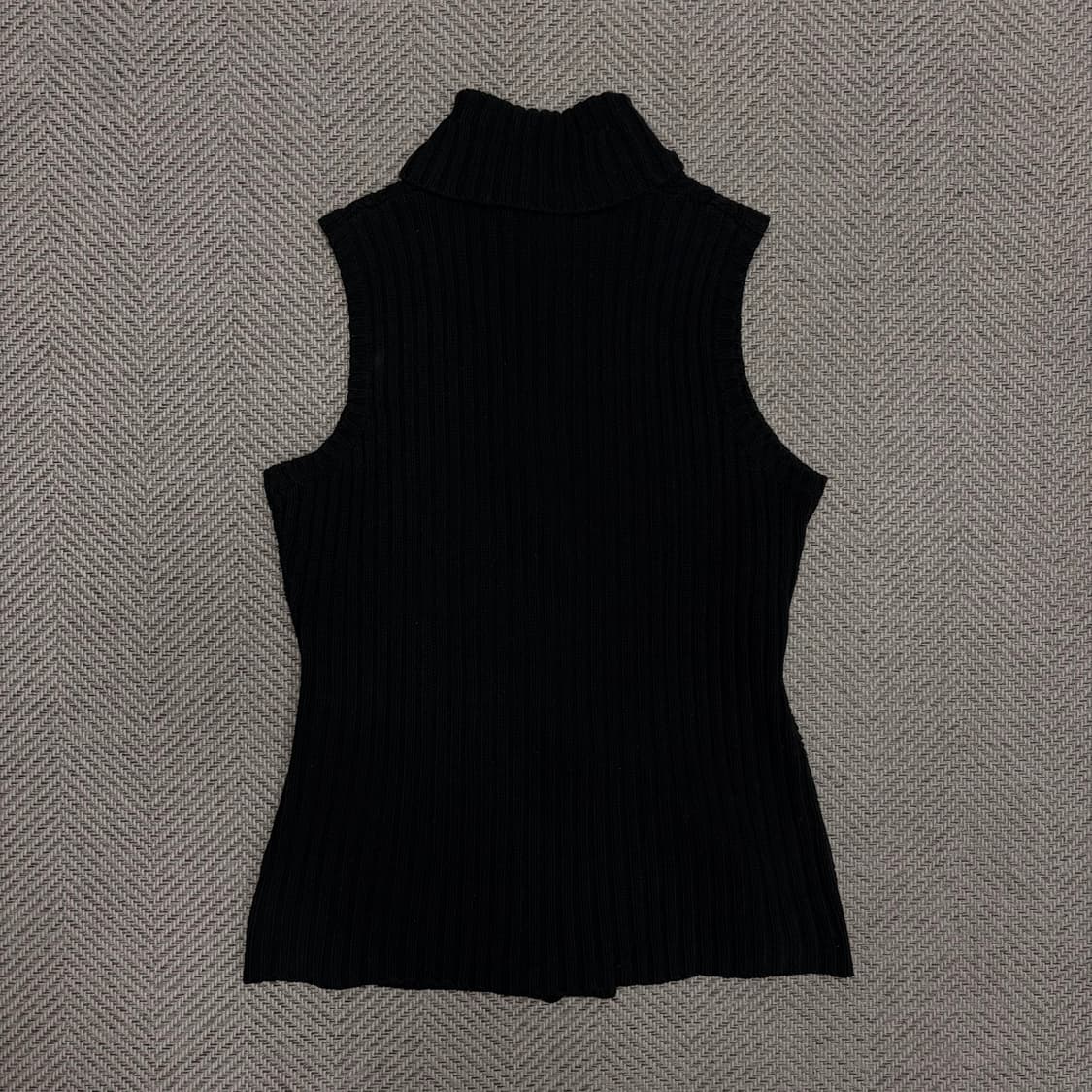 로렌 랄프로렌 블랙 숄카라 니트 버클 베스트 v1070 상품이미지2