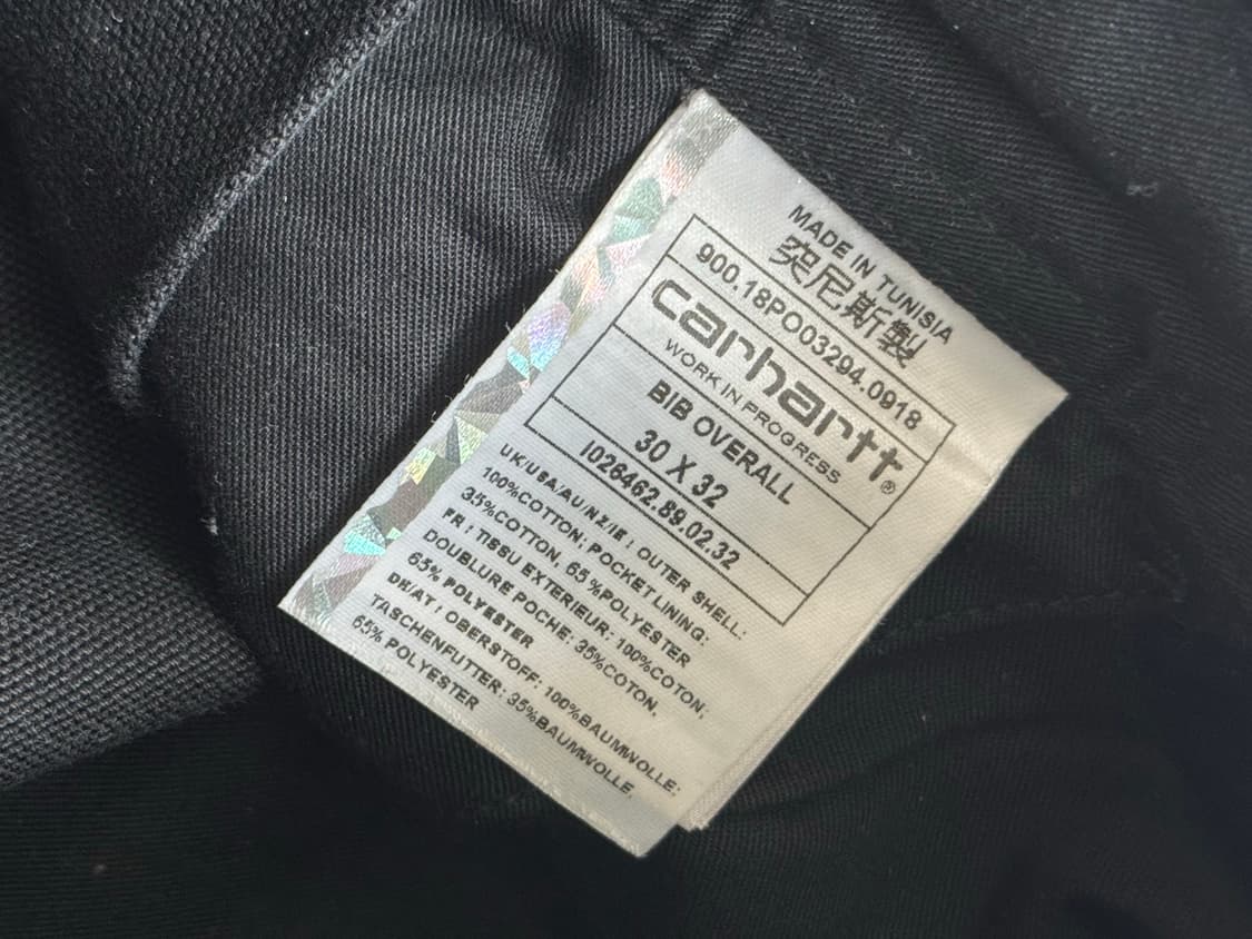 칼하트 wip 오버롤 블랙 30x32 사이즈 상품이미지5