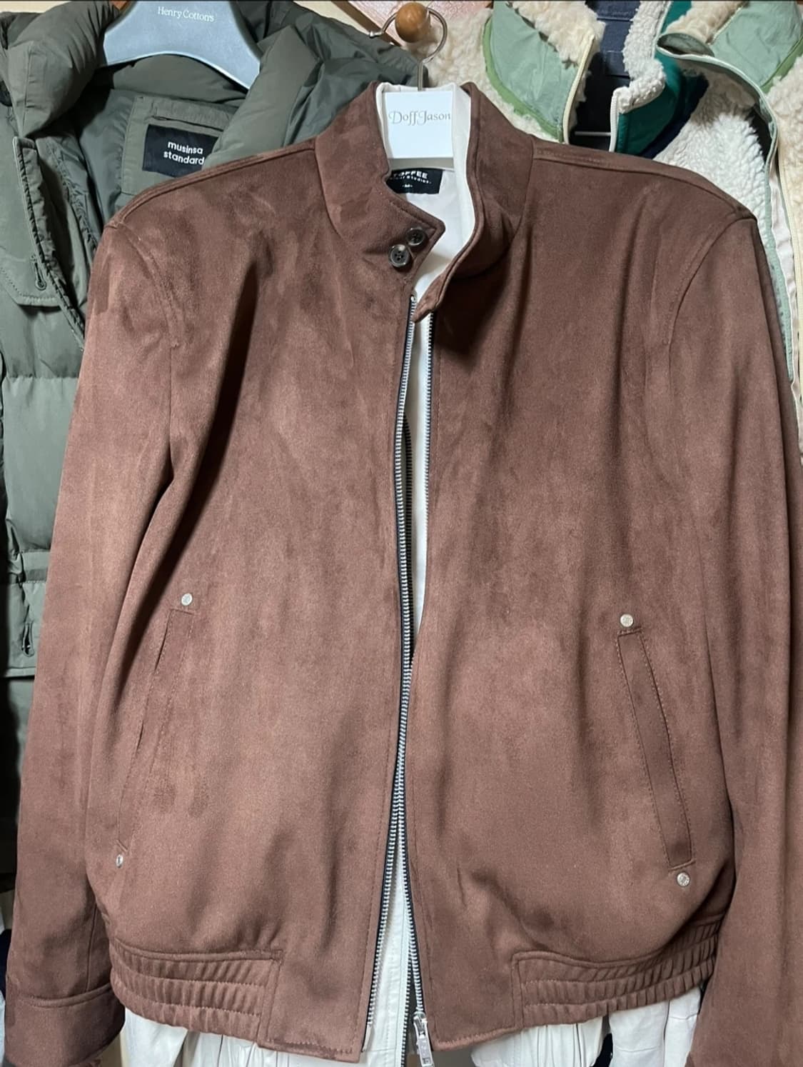 도프제이슨 스웨이드 해링턴 자켓 상품이미지2