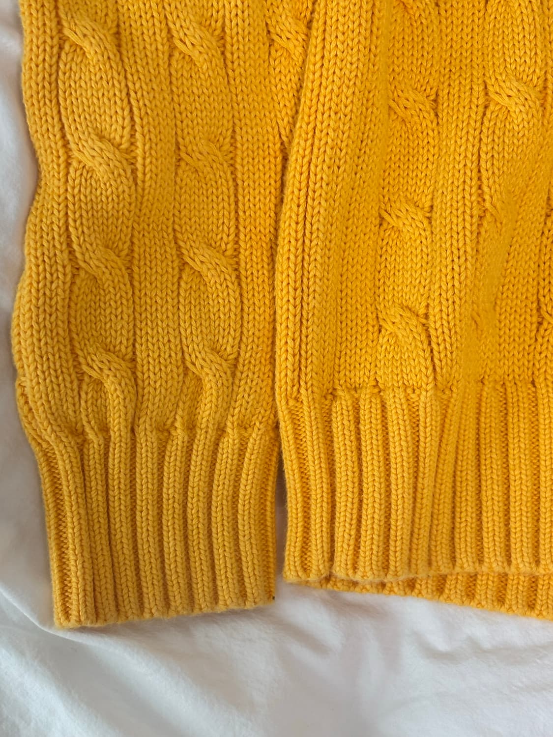 폴로 브이넥 케이블 니트 s 판매 상품이미지4