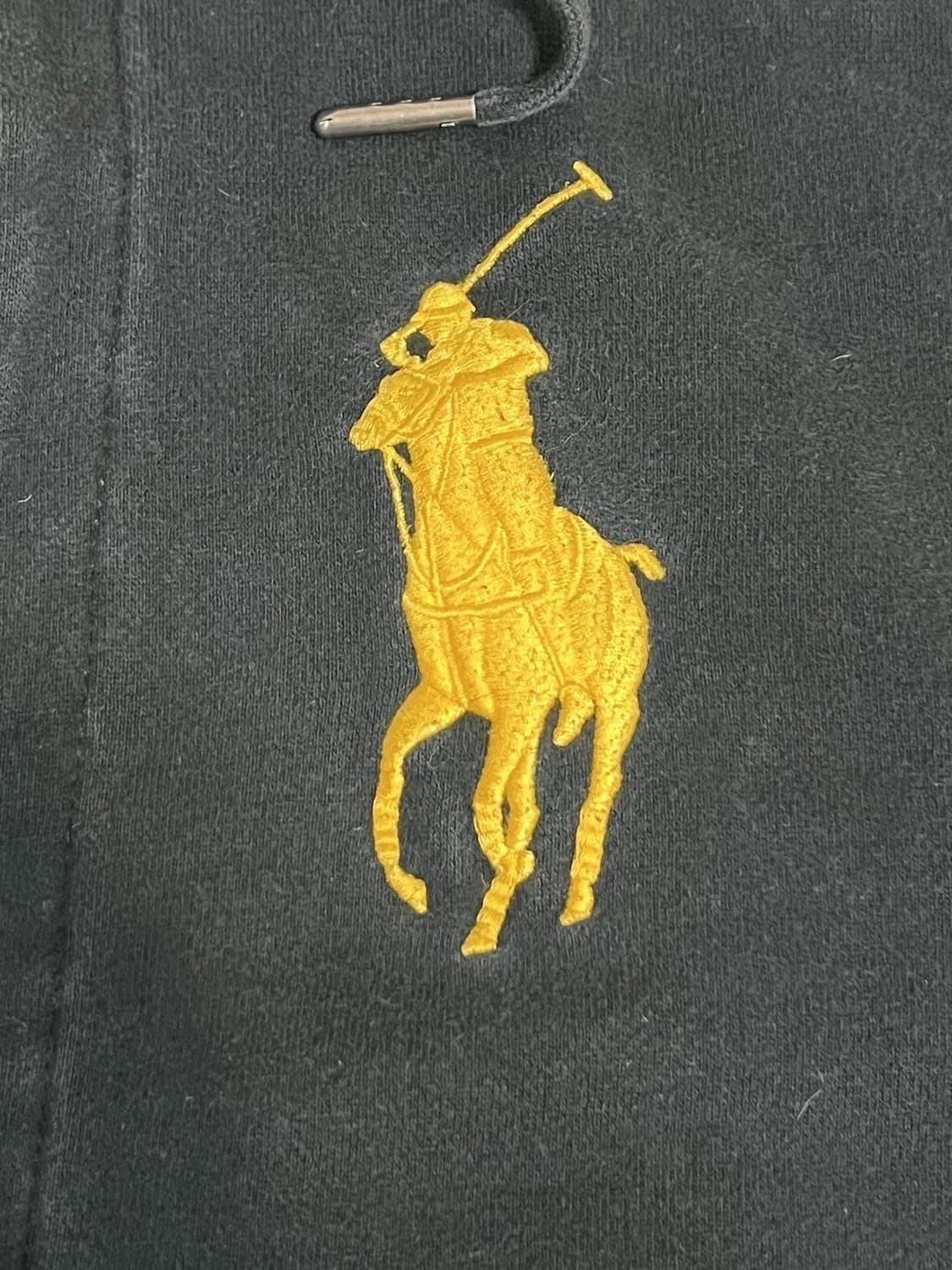 폴로 랄프로렌 빅 포니 체크 후드집업 블랙 상품이미지2