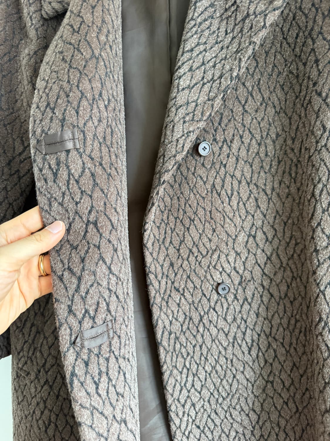 Pre owned 오버사이즈 울 코트 상품이미지4