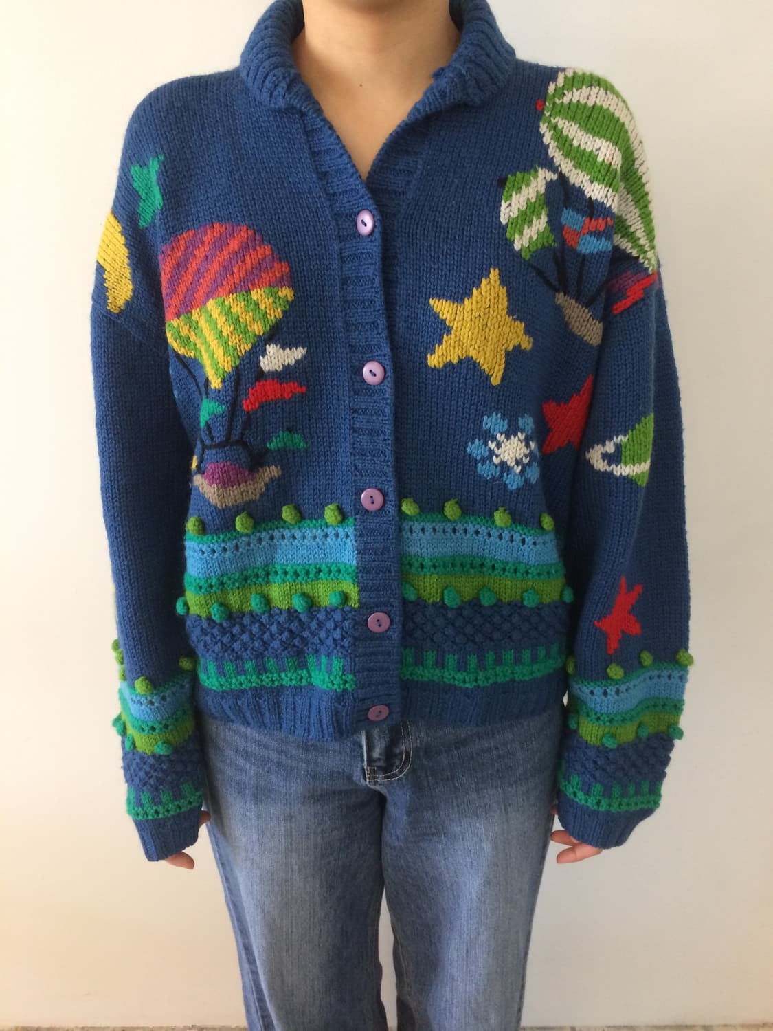 유니크 블루 가디건 상품이미지3