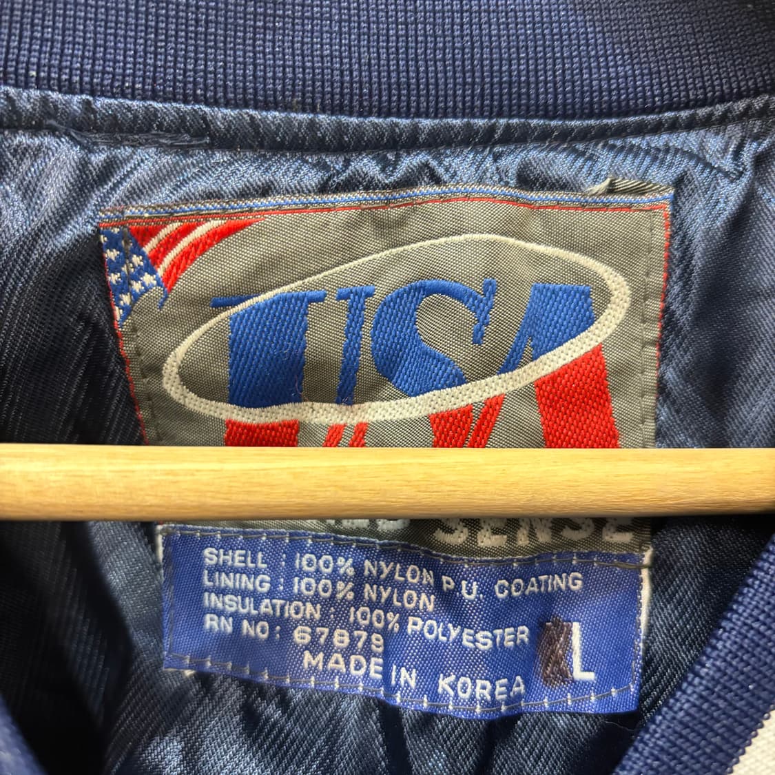 90s USA 월드센스 올드스쿨 빈티지 하워드 네이비 웜업 XL 상품이미지6