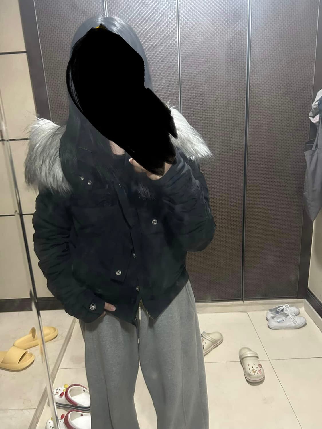 Double Punch 퍼 트리밍 봄버자켓 s 상품이미지3