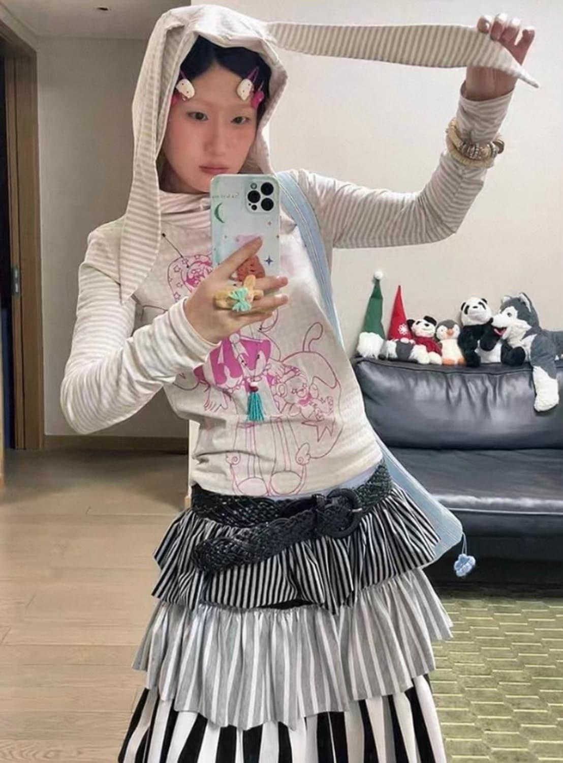 토끼 귀 후디 롱슬리브 상품이미지5