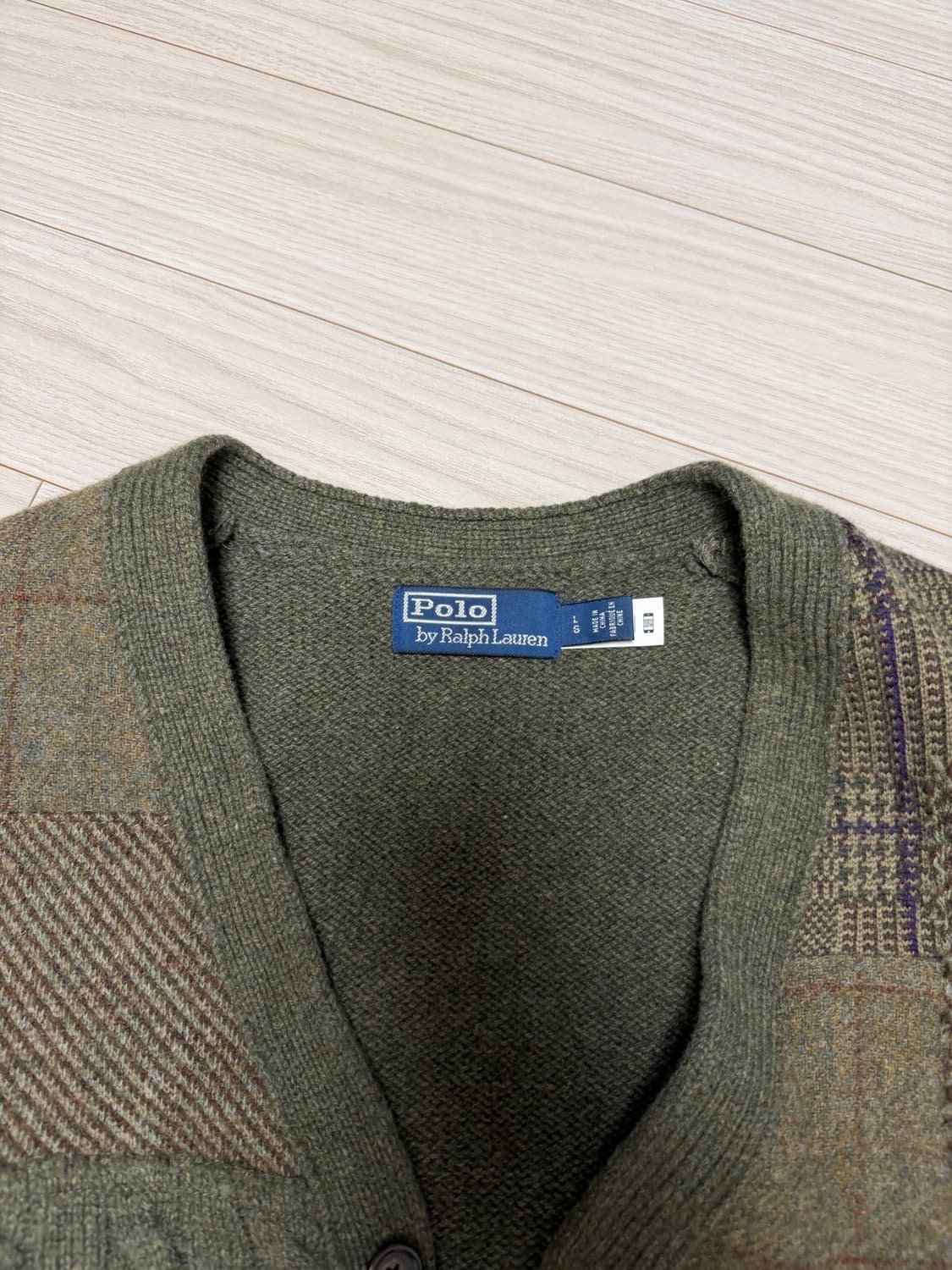 폴로 랄프로렌 트위드 패치워크 가디건 L 상품이미지9