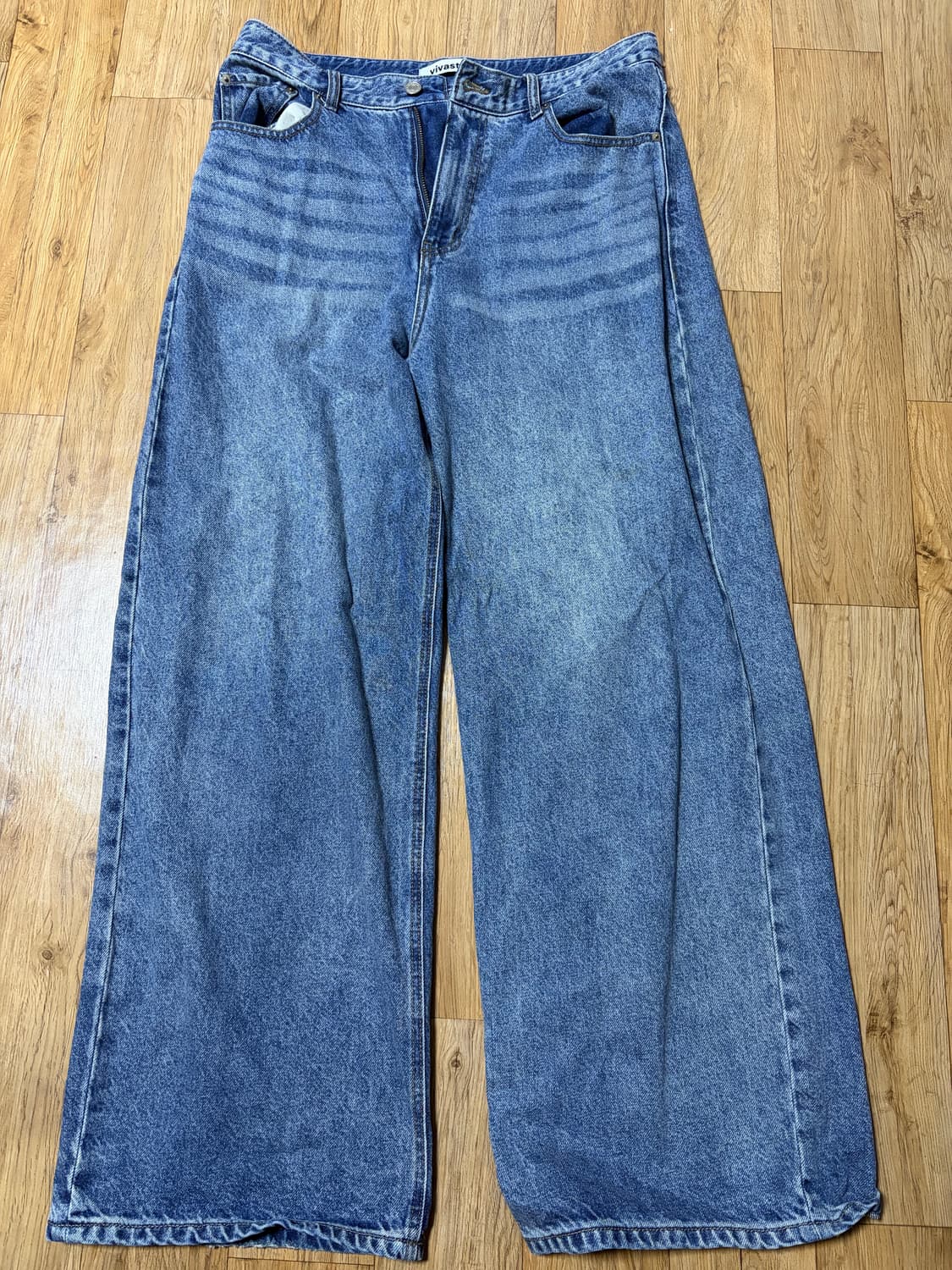 비바스튜디오 와이드 데님 팬츠 블루(L) 상품이미지2