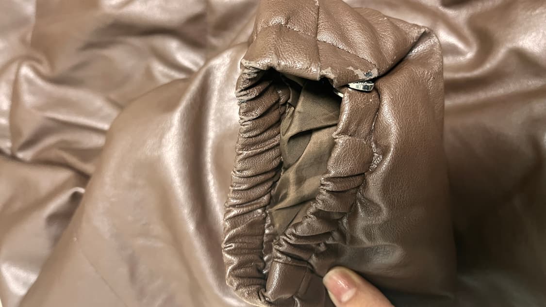 CMNM STUIO 레더패딩 브라운 상품이미지4