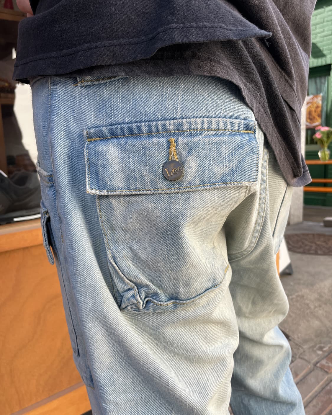 엔헐리우드 X 리 부쉬 포켓 플레어 데님 팬츠 (33inch) 상품이미지10