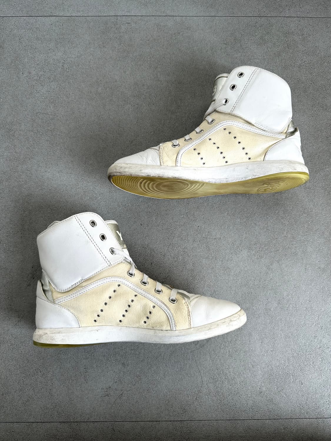 Y-3 요지 야마모토 크림 복싱 하이탑 스니커즈 상품이미지5