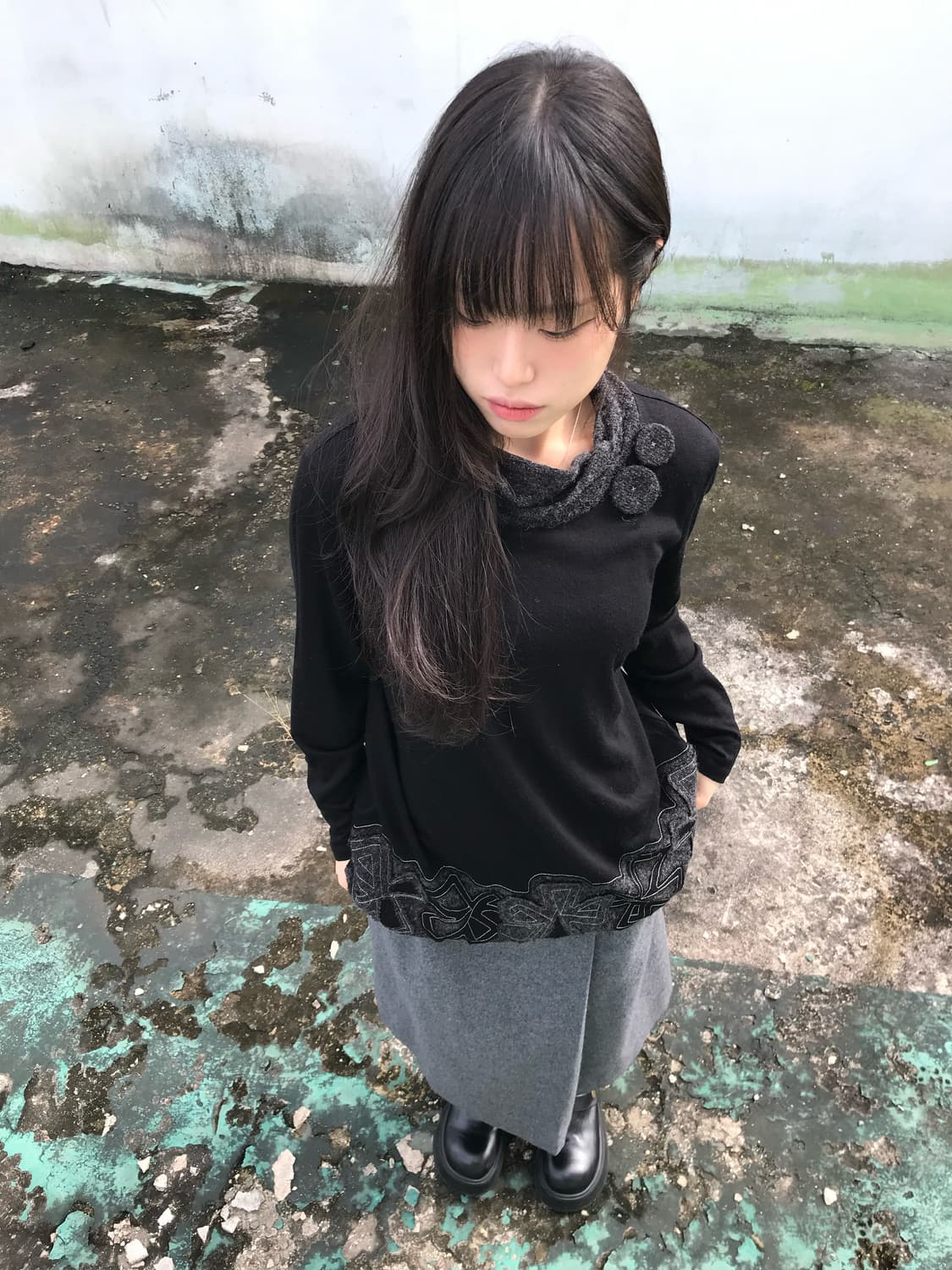 빈티지 블랙 롱슬리브 상품이미지1