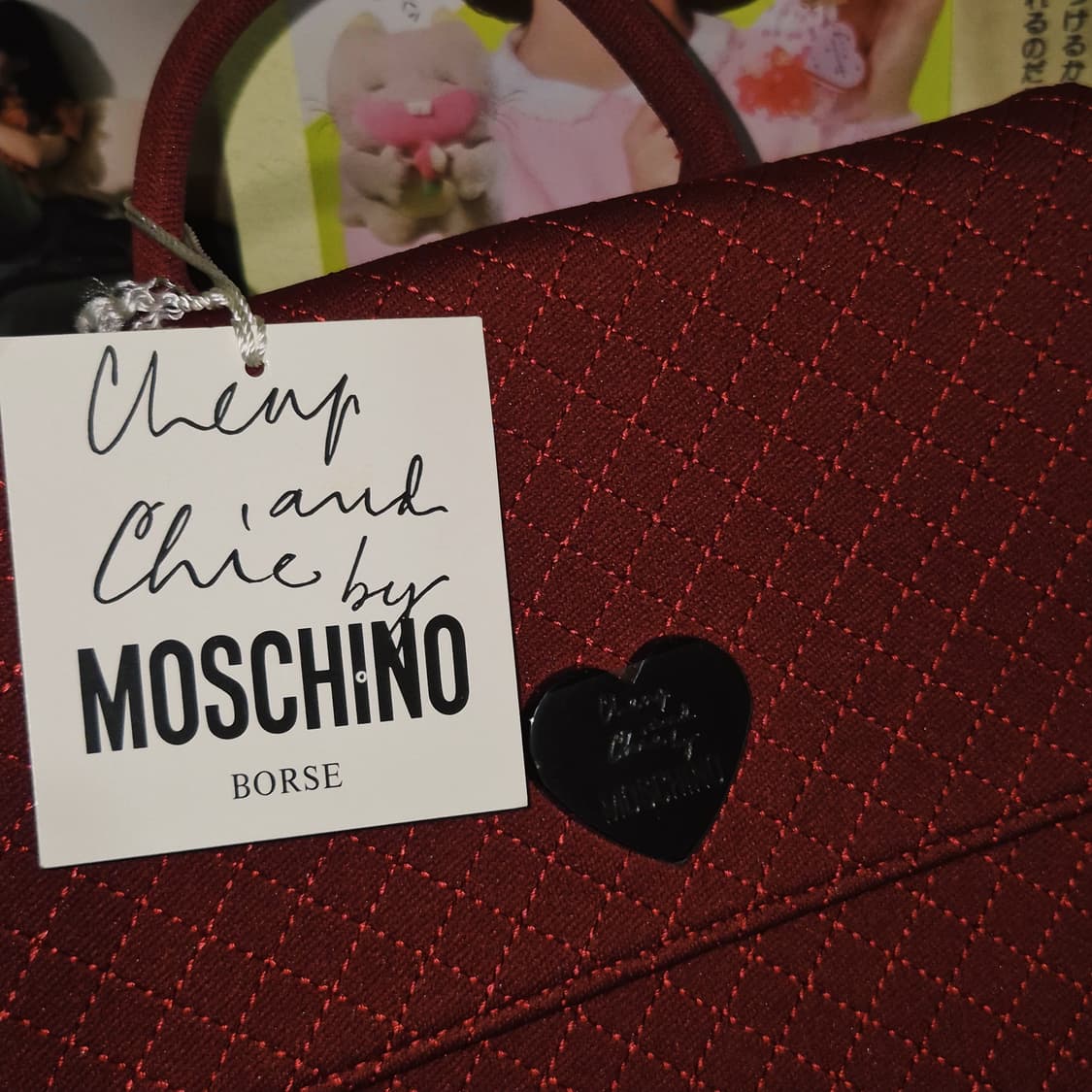 90s 모스키노 칩앤시크 다이아 퀼팅 토트&배낭 상품이미지10