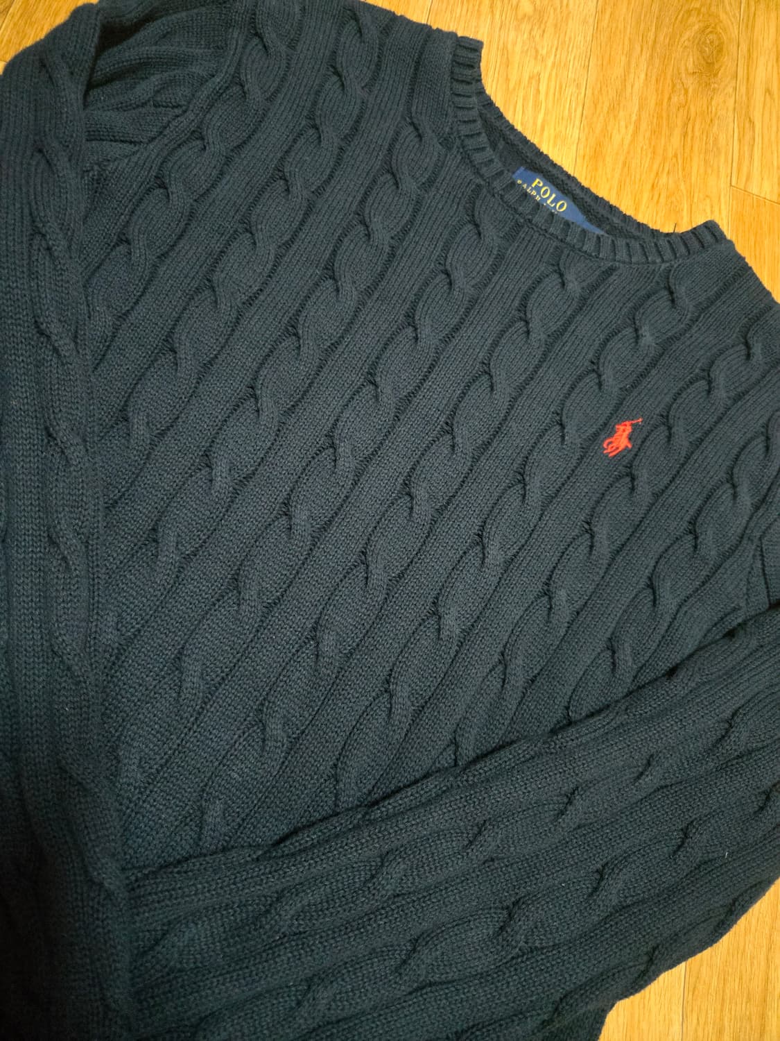 폴로 랄프로렌 정품 남성 코튼 케이블 니트 상품이미지2
