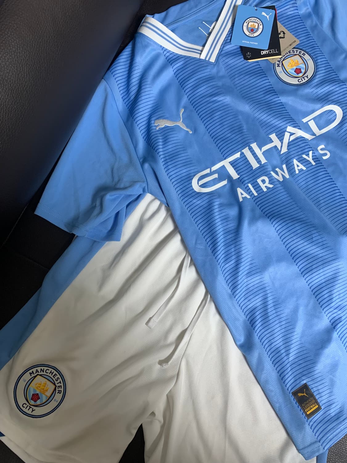 정품) 푸마 맨시티 23-24 홈 유니폼 세트 상품이미지1