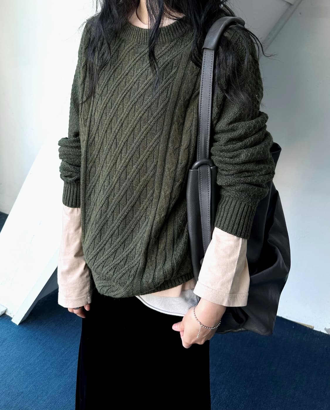 Design pattern wool blend knit P/O 상품이미지7