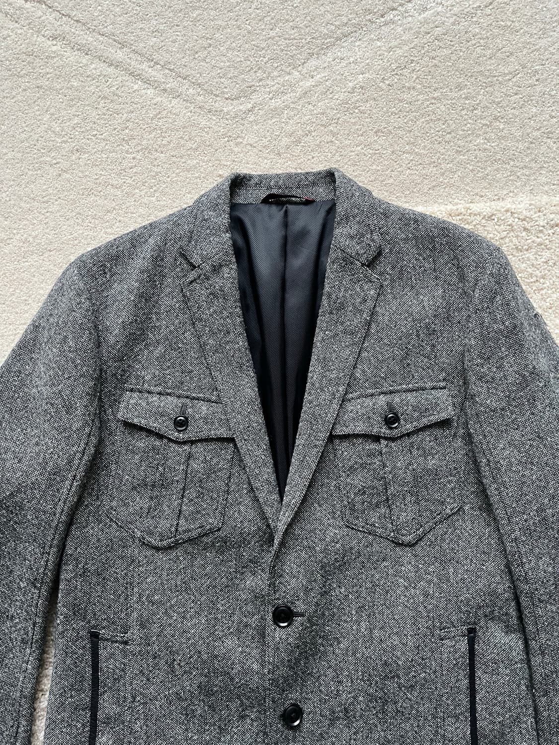 므씨유니콜 문트위드 울 헤링본 사파리 자켓 (95-100) 상품이미지3