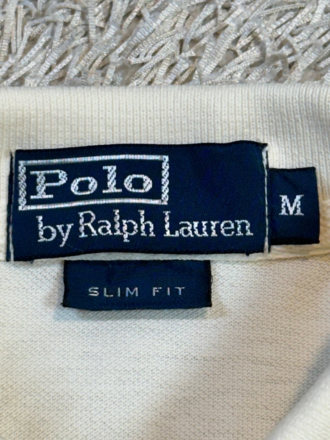 폴로 랄프로렌 슬림핏 빅포니 로고 PK 긴팔 카라티 아이보리 상품이미지7
