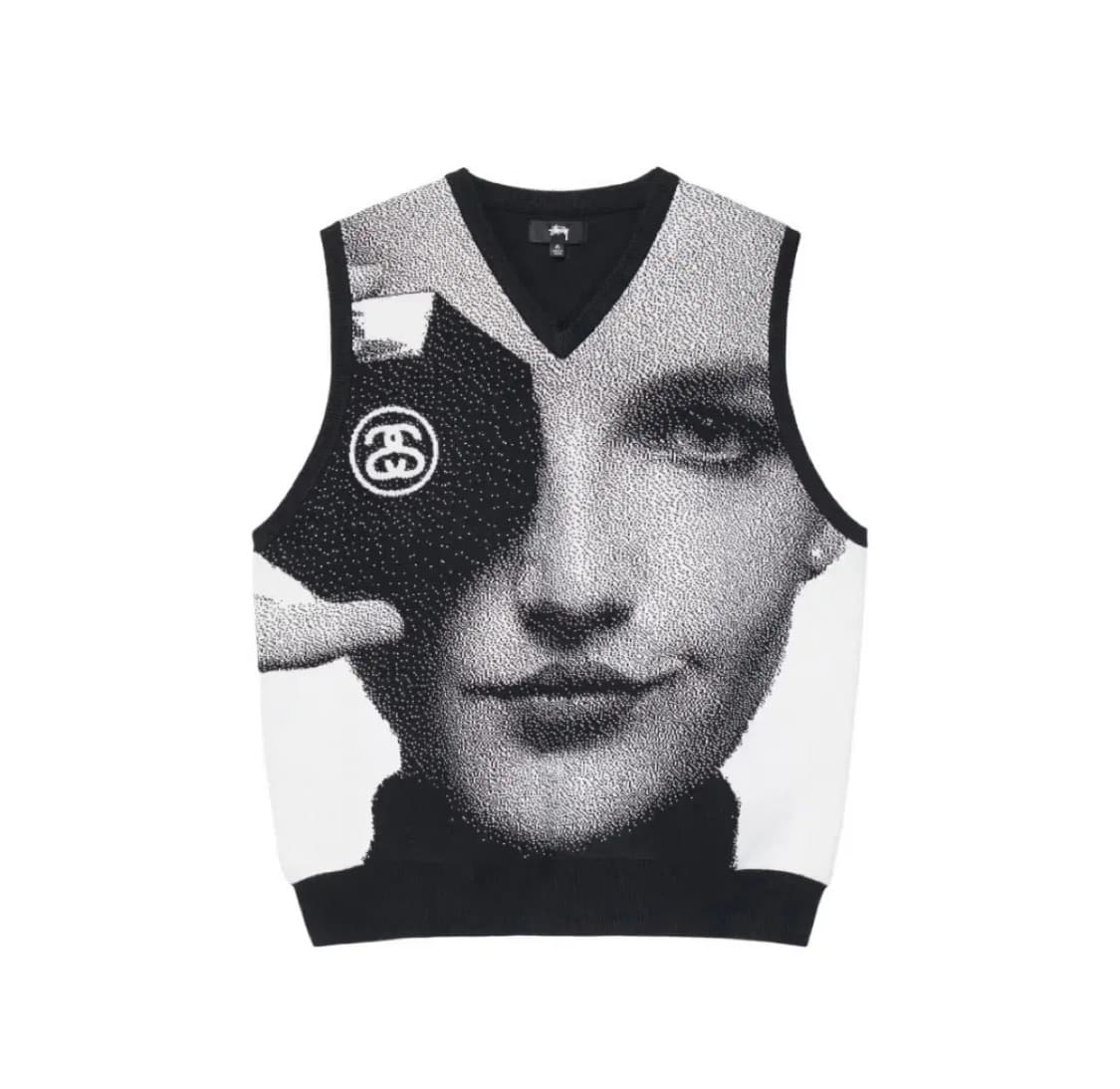 스투시 포토 자카드 베스트 블랙 S 상품이미지3