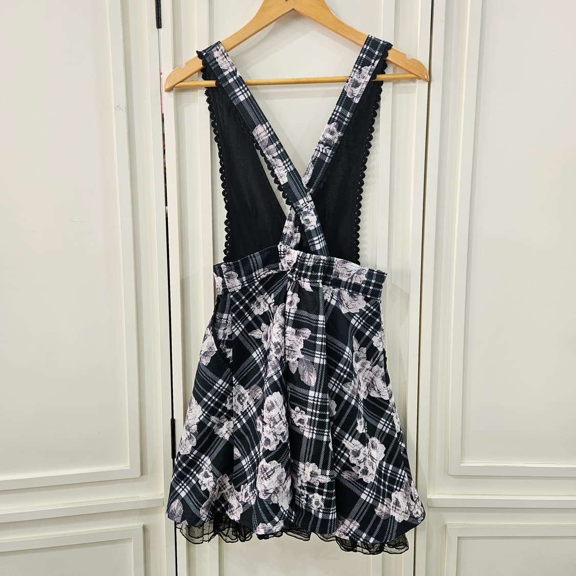 (엑시즈팜 포에티크) 체크 플라워 점퍼스커트 원피스 상품이미지5