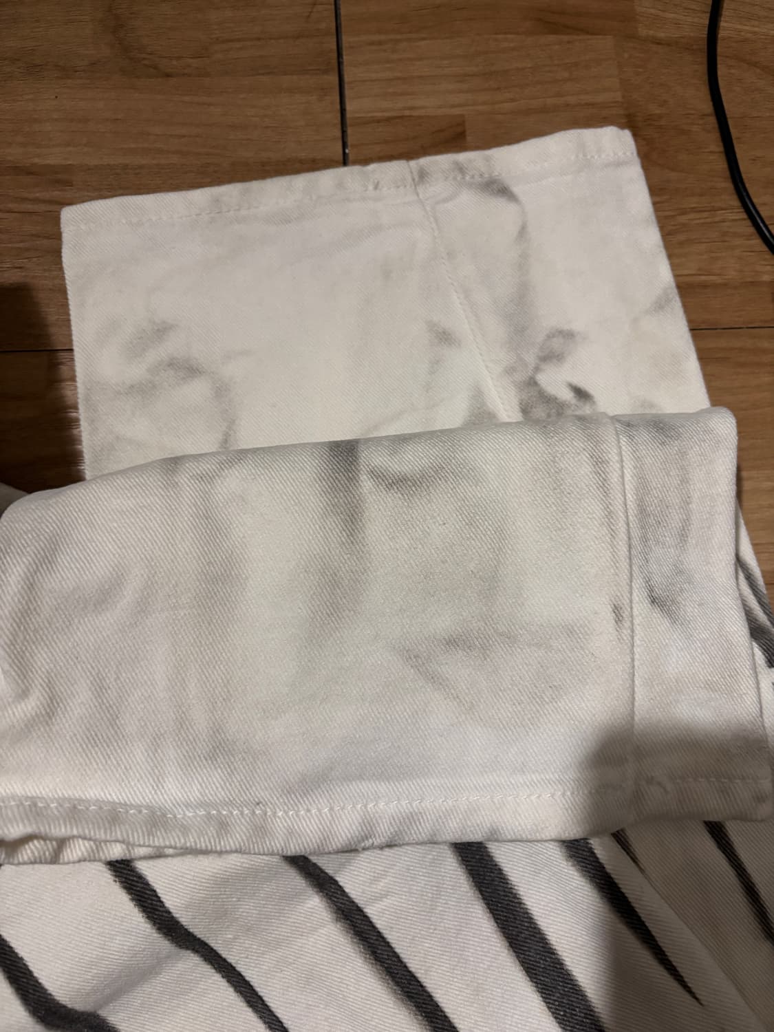 마뗑킴 타이다이 흰색 바지 팬츠 S 상품이미지4