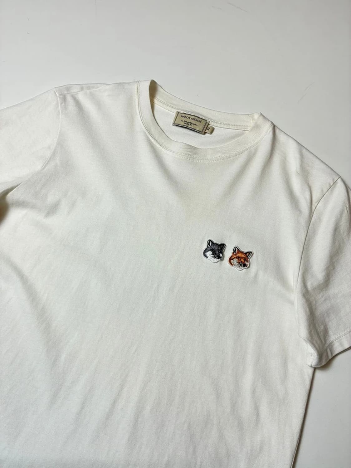메종키츠네 더블 폭스헤드 패치 반팔 티셔츠 PN8632 상품이미지2