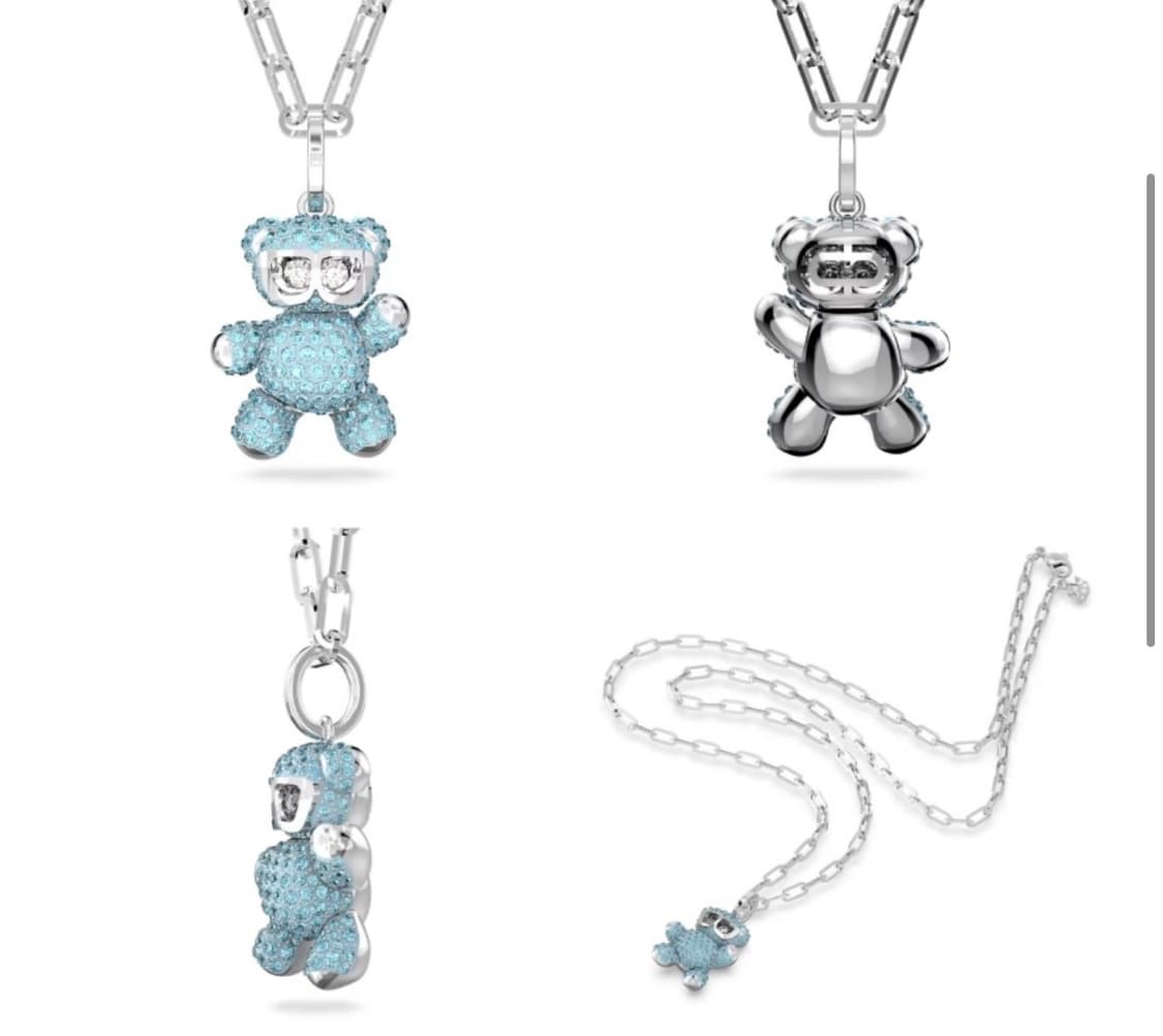 SWAROVSKI 스와로브스키 테디 펜던트 블루 목걸이 상품이미지1