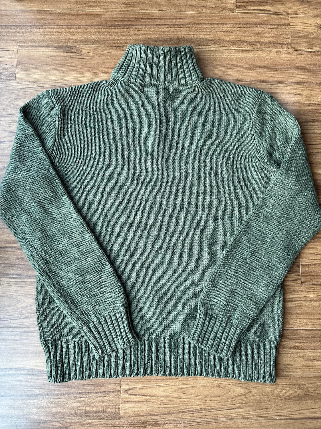 폴로 반집업 니트 올리브그린 L 상품이미지10