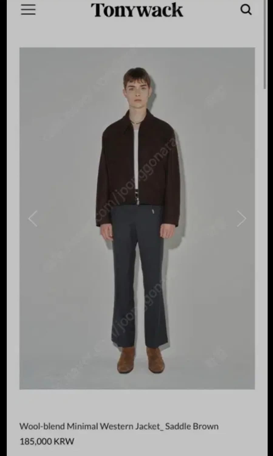 토니웩 울 웨스턴 자켓 트러커 새들 브라운 상품이미지1
