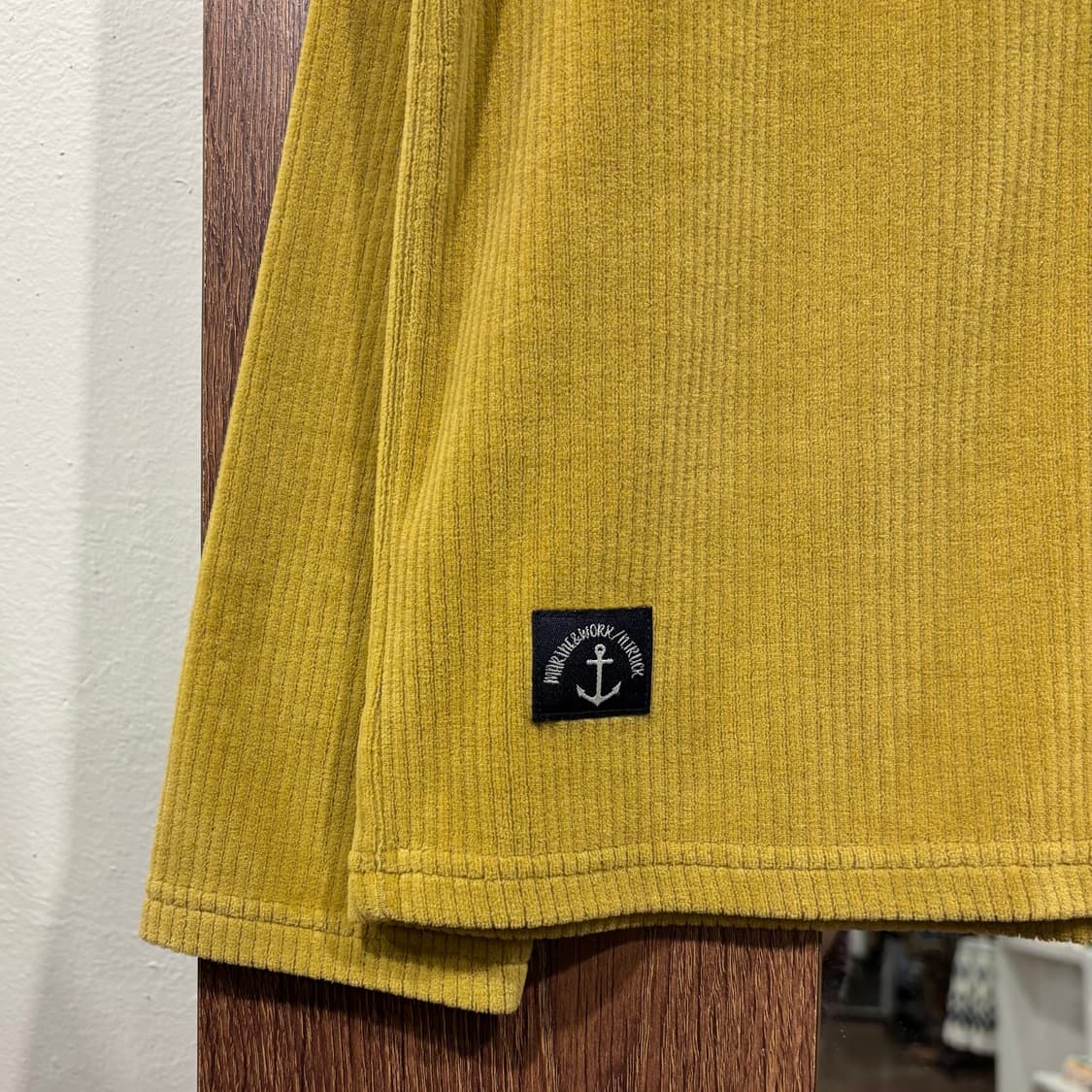 빈티지 버튼 포인트 올리브 코듀로이 벨벳 니트 티셔츠 상품이미지6