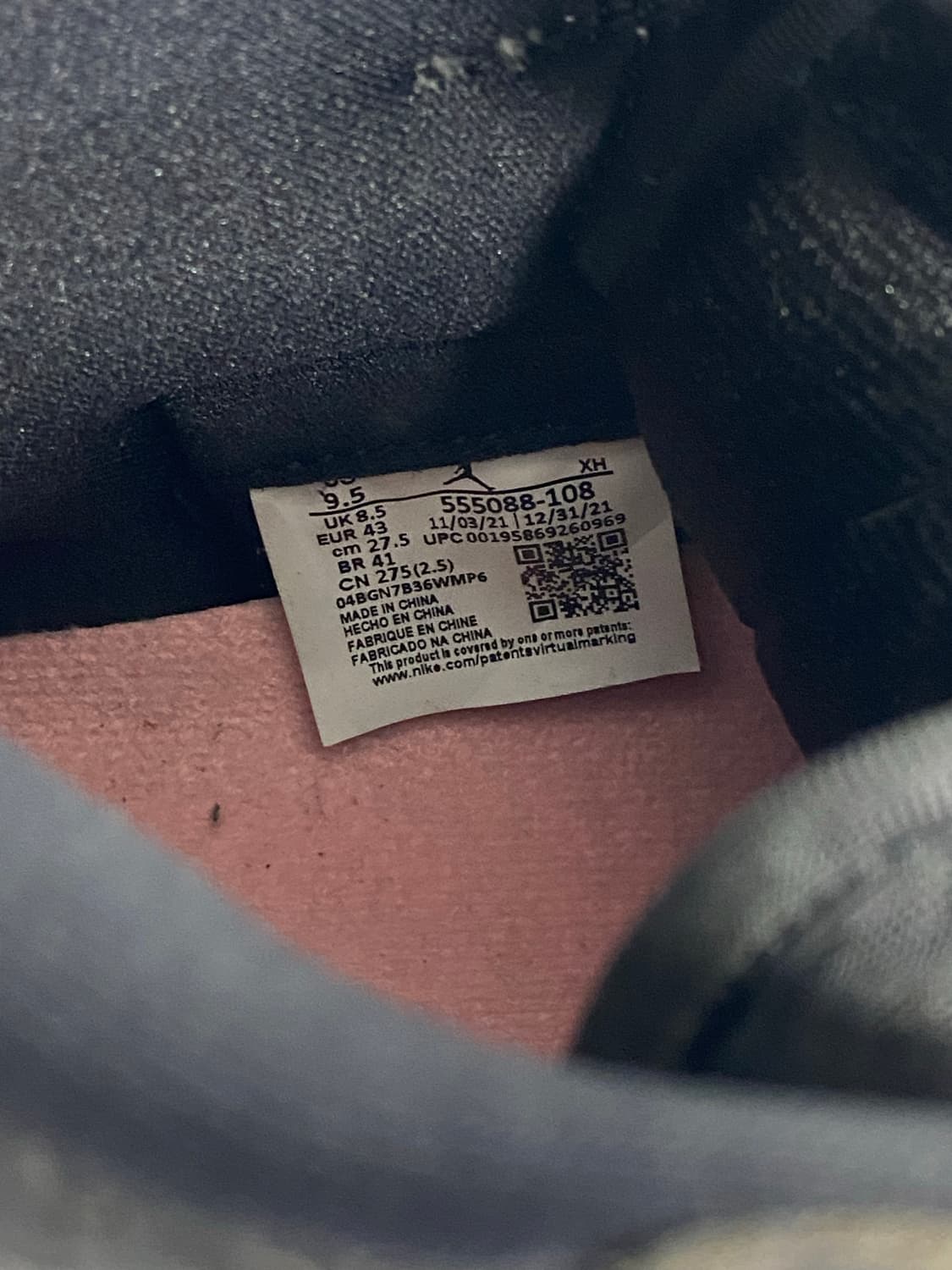 나이키 조던 1 레트로 하이 블리치드 코랄 275 <74> 상품이미지7