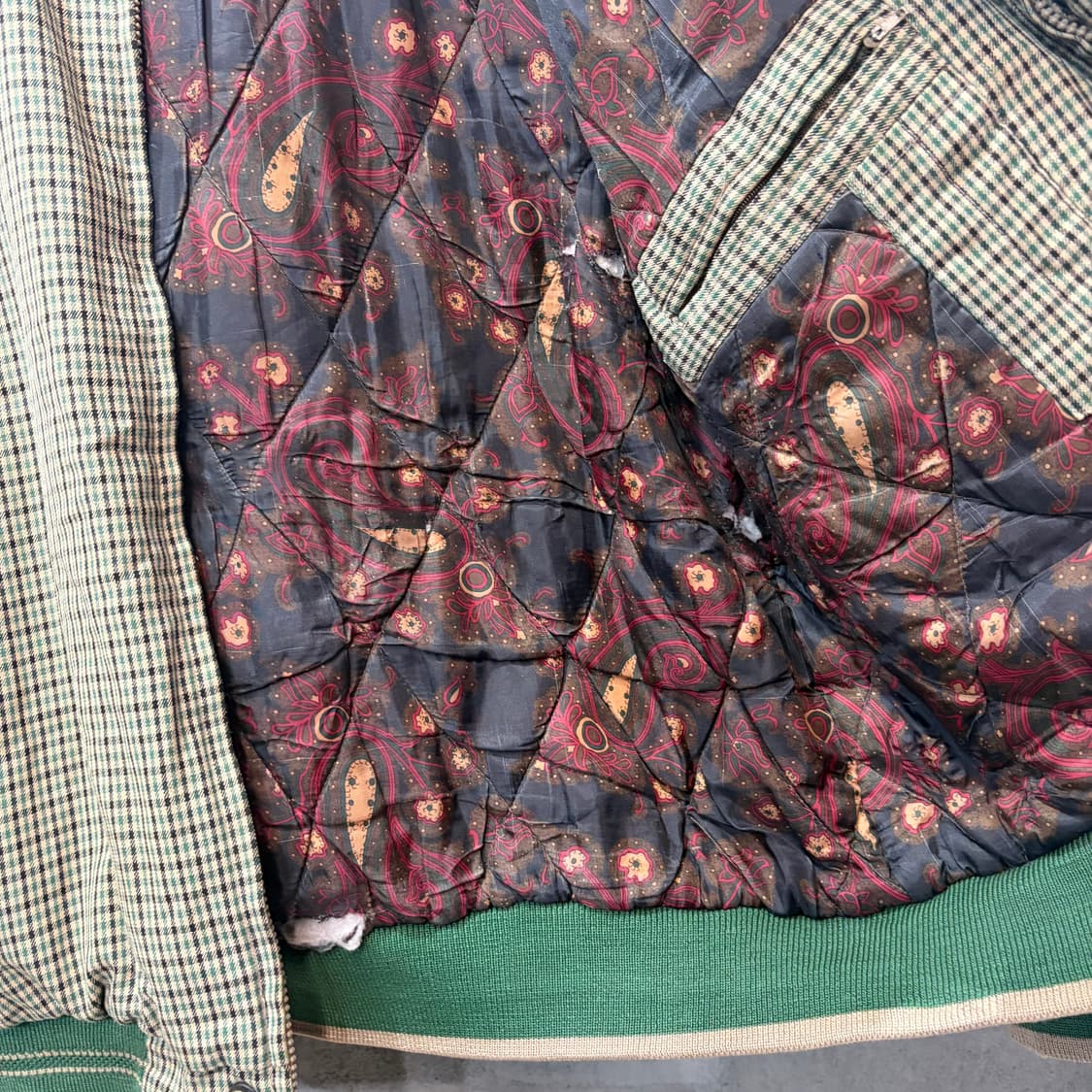 빈티지 체크 블루종 자켓 (L) 상품이미지6