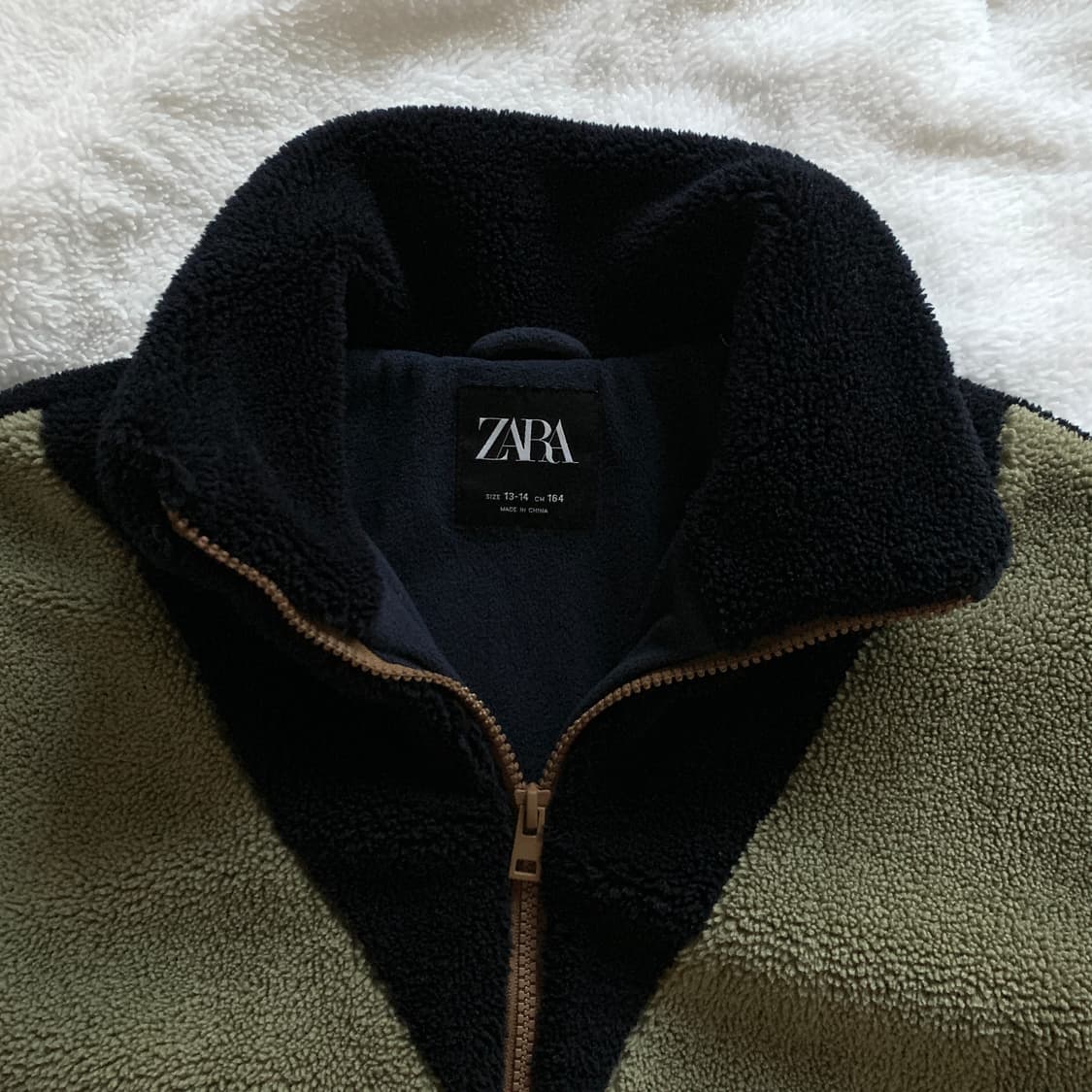 자라 ZARA 키즈 컬러 블럭 플리스 재킷 여성 후리스 집업 상품이미지2