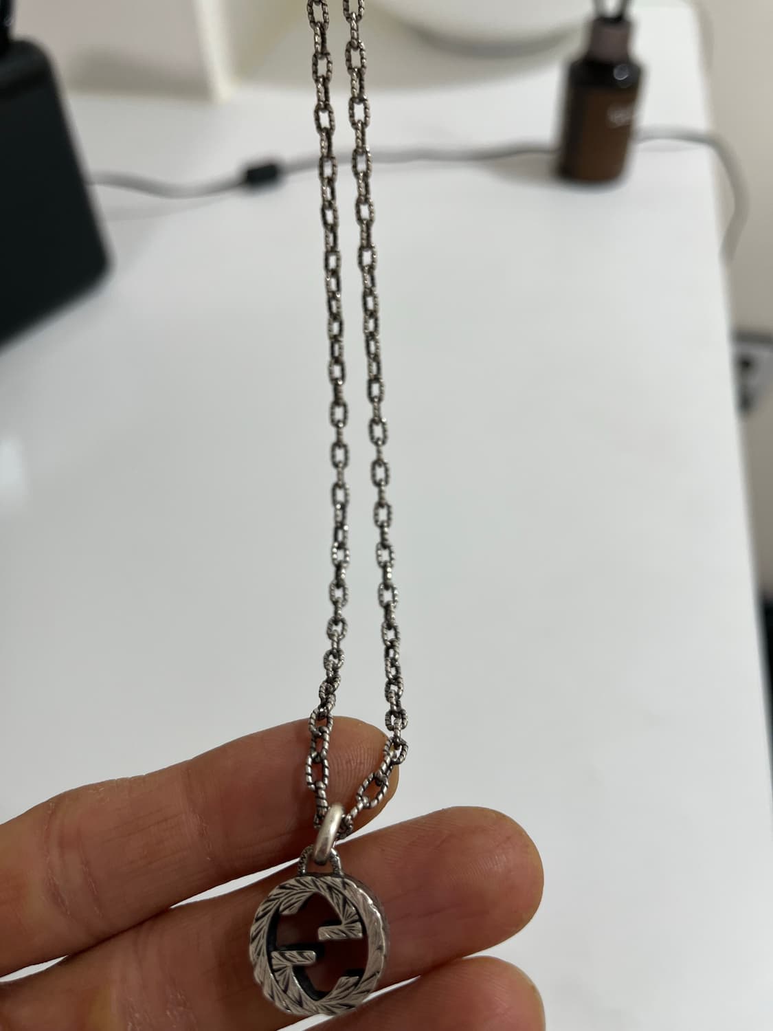 구찌 인터로킹 G 펜던트 네클리스 실버목걸이 상품이미지5